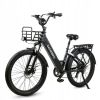Electric Bike 750W 48V14AH 150KG 90KM Shimano 7S shift 26 inch genuine new fat tire +LCD meter +USB charging port +basket E Bike